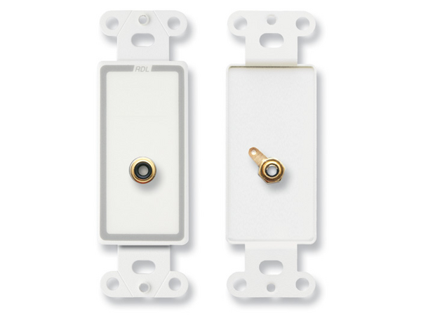 SINGLE PHONO JACK ON D PLATE - SOLDER TYPE