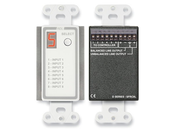 AUDIO SELECTOR FOR SOURCEFLEX DISTRIBUTED AUDIO SYSTEM (CUSTOM LABELED) (SEE PART # ZCST-LBL FOR SET