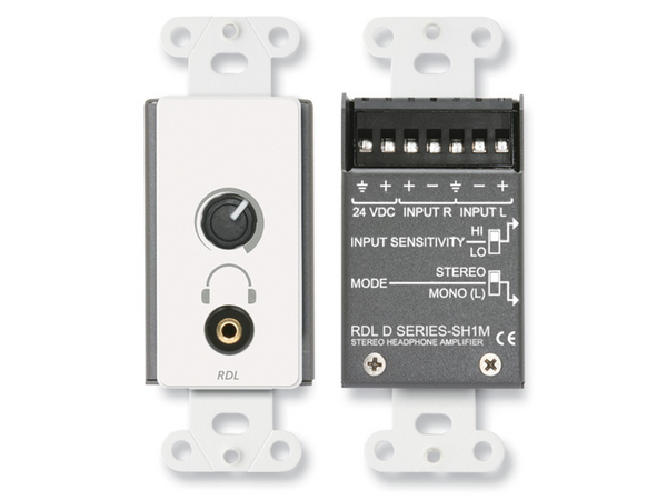 STEREO HEADPHONE AMPLIFIER - DECORA® PANEL WITH USER LEVEL CONTROL (CUSTOM LABELED) (SEE PART # ZCST