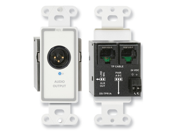ACTIVE SINGLE-PAIR RECEIVER - TWISTED PAIR FORMAT-A - XLR MIC/LINE OUTPUT