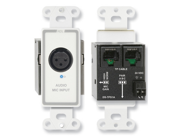 ACTIVE SINGLE-PAIR SENDER - TWISTED PAIR FORMAT-A - XLR MIC INPUT W PHANTOM (CUSTOM LABELED) (SEE PA