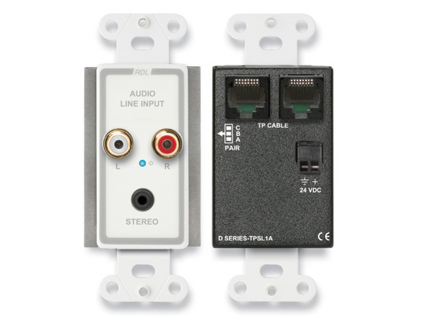 ACTIVE SINGLE-PAIR SENDER - TWISTED PAIR FORMAT-A - MINI-JACK & STEREO RCA IN (CUSTOM LABELED) (SEE