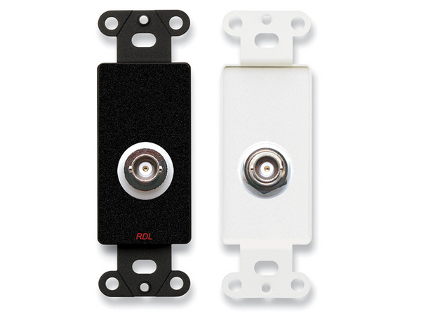 INSULATED DOUBLE BNC JACK ON D PLATE - BLACK