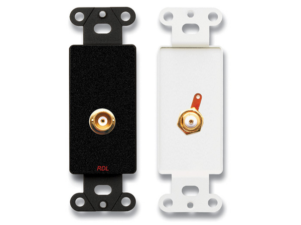 BNC JACK ON D PLATE - SOLDER TYPE - BLACK (CUSTOM LABELED) (SEE PART # ZCST-LBL FOR SETUP CHARGE)