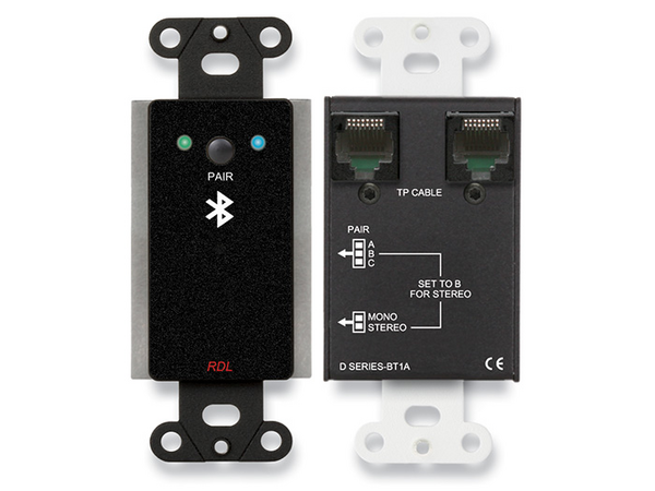 WALL-MOUNTED BLUETOOTH® AUDIO FORMAT-A INTERFACE - BLACK (CUSTOM LABELED) (SEE PART # ZCST-LBL FOR S