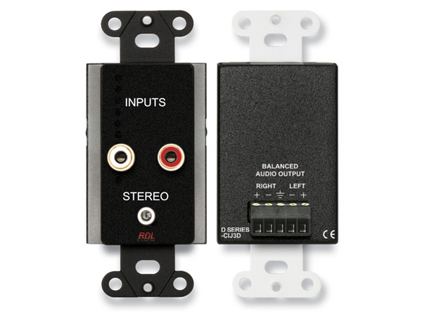 CONSUMER INPUT JACKS – STEREO - BLACK (CUSTOM LABELED) (SEE PART # ZCST-LBL FOR SETUP CHARGE)