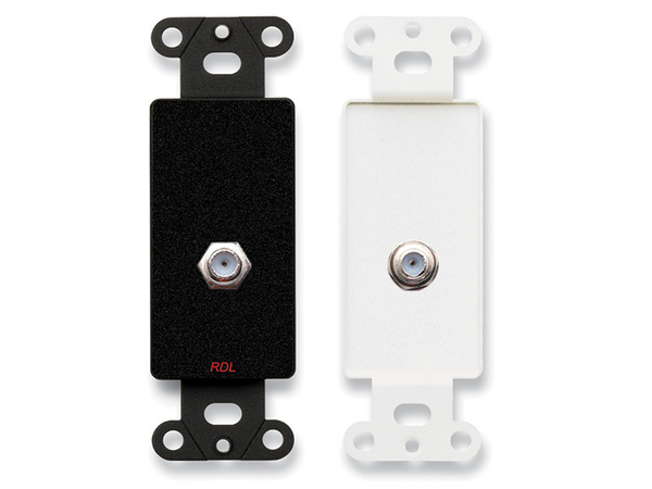 DOUBLE TYPE F JACK ON D PLATE - BLACK
