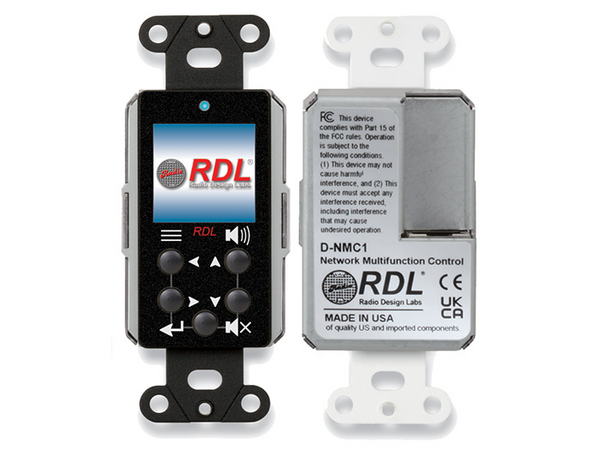 NETWORK REMOTE CONTROL WITH SCREEN - DANTE - BLACK (CUSTOM LABELED) (SEE PART # ZCST-LBL FOR SETUP C