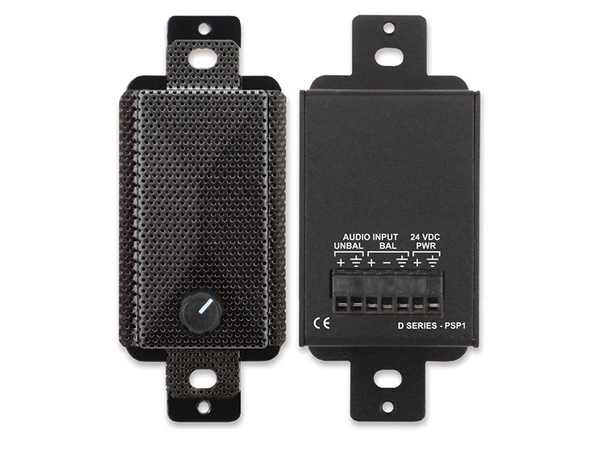 DECORA-STYLE ACTIVE LOUDSPEAKER - BLACK - USER LEVEL ADJUST