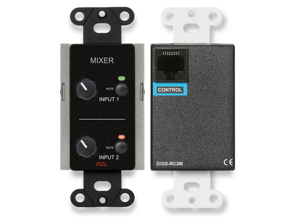 REMOTE AUDIO MIXING CONTROL WITH MUTING - BLACK (CUSTOM LABELED) (SEE PART # ZCST-LBL FOR SETUP CHAR