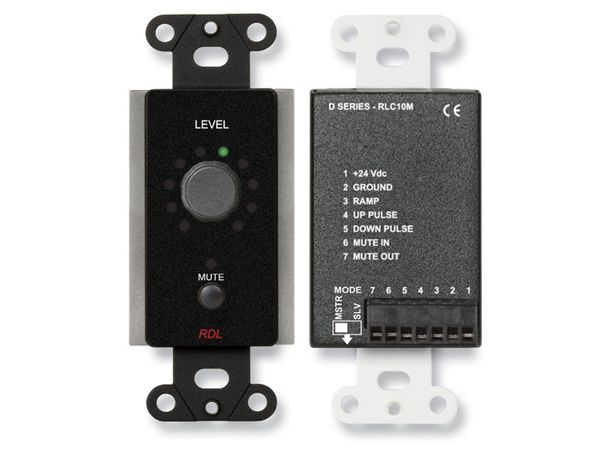 REMOTE LEVEL CONTROL WITH MUTING - ROTARY OPTICAL ENCODER - BLACK (CUSTOM LABELED) (SEE PART # ZCST-
