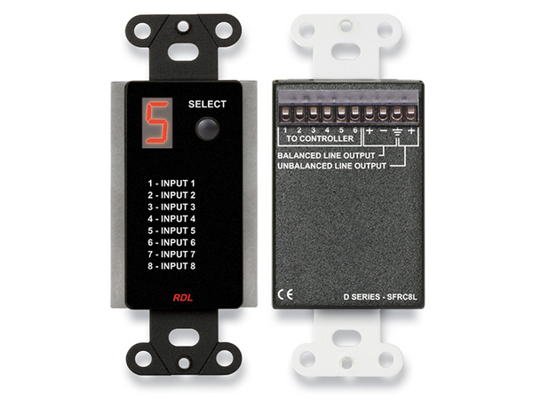 AUDIO SELECTOR FOR SOURCEFLEX DISTRIBUTED AUDIO SYSTEM - BLACK (CUSTOM LABELED) (SEE PART # ZCST-LBL