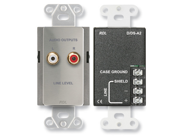 LINE OUTPUT ASSEMBLY - RCA JACKS, TERMINAL BLOCK - STAINLESS