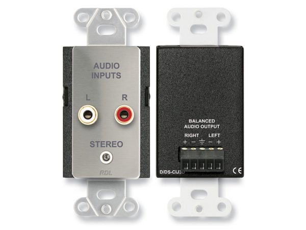 CONSUMER INPUT JACKS – STEREO (CUSTOM LABELED) (SEE PART # ZCST-LBL FOR SETUP CHARGE)