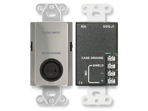 MICROPHONE INPUT ASSEMBLY - XLR, TERMINAL BLOCK - STAINLESS