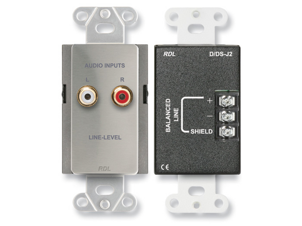 LINE INPUT ASSEMBLY - RCA JACKS, TERMINAL BLOCK - STAINLESS