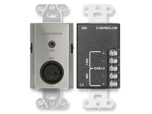 MIC/LINE INPUT ASSEMBLY - XLR, MINI-JACK, TERMINAL BLOCK - STAINLESS