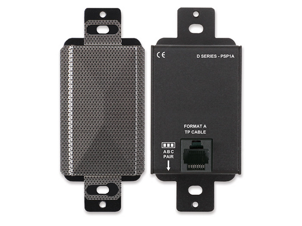 DECORA-STYLE ACTIVE LOUDSPEAKER - FORMAT-A - STAINLESS STEEL - INSTALLER LEVEL ADJUST