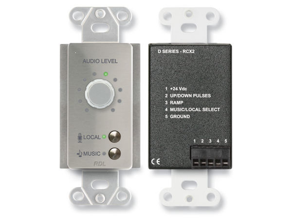 ROOM CONTROL FOR RCX-5C ROOM COMBINER - DECORA® STAINLESS