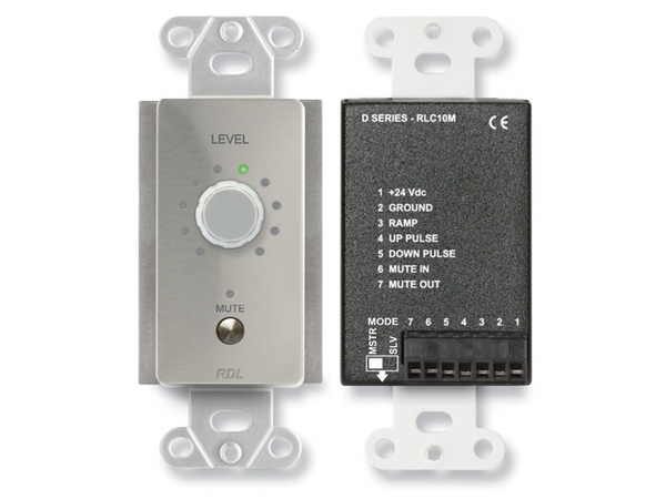 REMOTE LEVEL CONTROL WITH MUTING - ROTARY OPTICAL ENCODER - STAINLESS STEEL (CUSTOM LABELED) (SEE PA