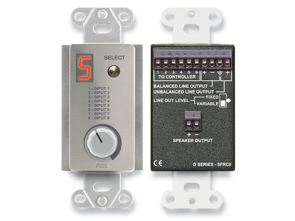ROOM CONTROL STATION FOR SOURCEFLEX DISTRIBUTED AUDIO SYSTEM - SS