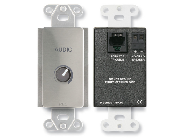 3.5 WATT DECORA® AUDIO POWER AMPLIFIER - STAINLESS (COMPATIBLE WITH GUEST ROOM AUDIO SYSTEM)