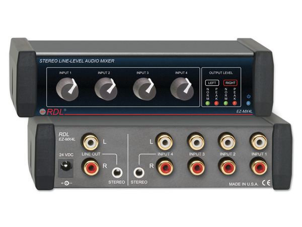 STEREO LINE-LEVEL AUDIO MIXER - 4X1