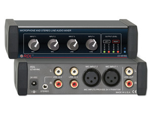 MIC AND STEREO LINE AUDIO MIXER - 4X1