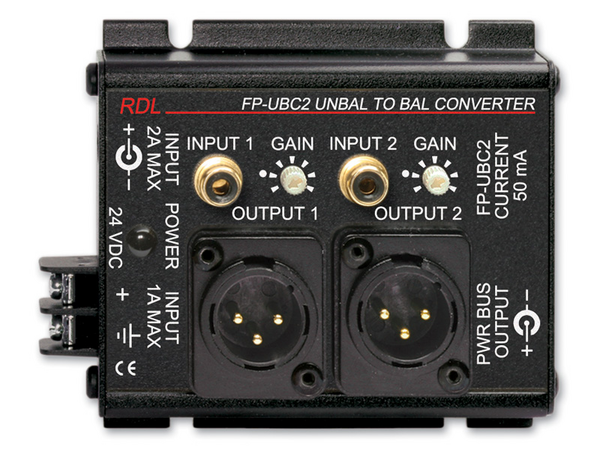 UNBALANCED TO BALANCED CONVERTER - 2 CHANNEL