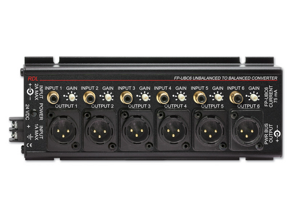 UNBALANCED TO BALANCED CONVERTER - 6 CHANNEL