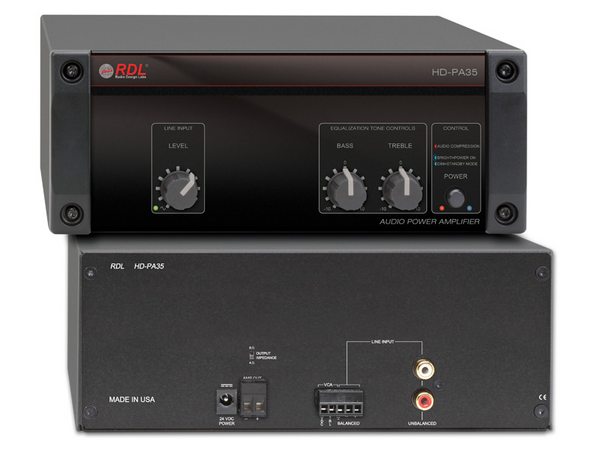 35 WATT POWER AMPLIFIER - 4/8 OHM OUTPUTS - EXPORT MODEL - EXCLUDES POWER CORD