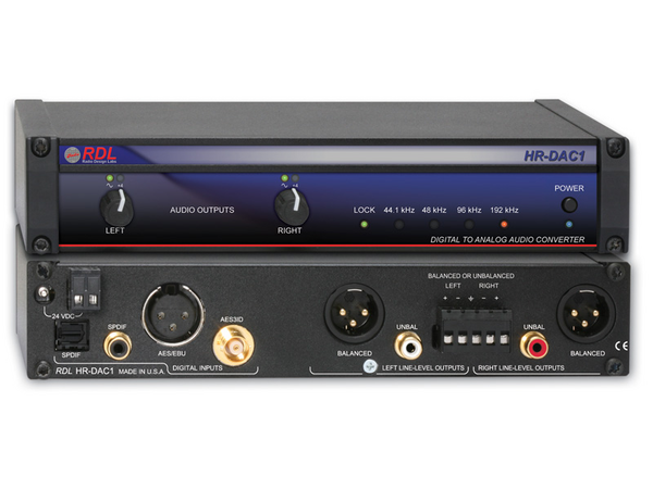 D TO A CONVERTER - 24/192 - AES/EBU AND S/PDIF