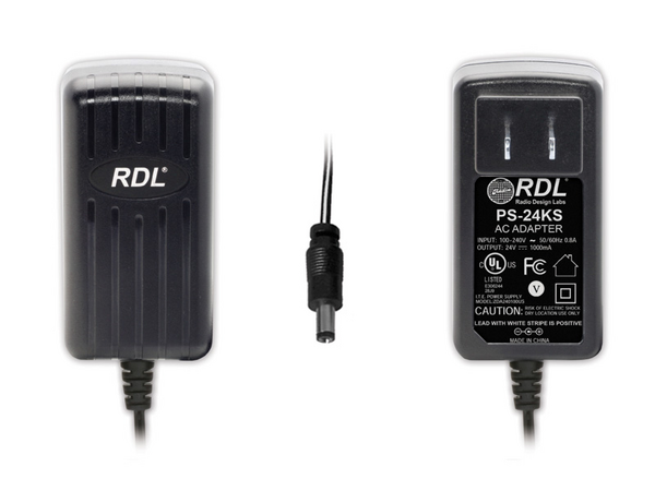 24 VDC SWITCHING POWER SUPPLY, NORTH AMERICAN AC PLUG, 1 A, DC PLUG
