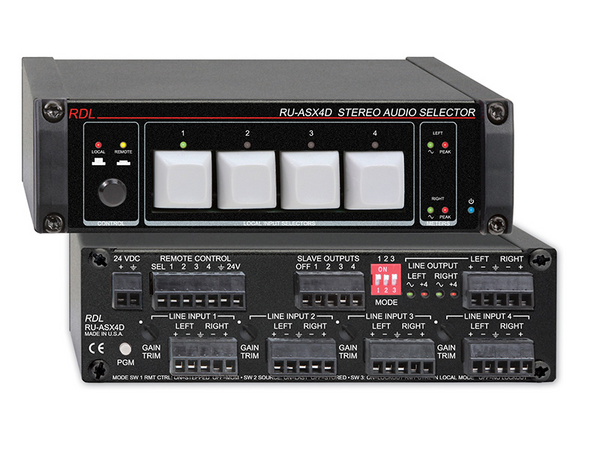 4X1 STEREO BALANCED AUDIO SWITCHER - TERMINAL BLOCK