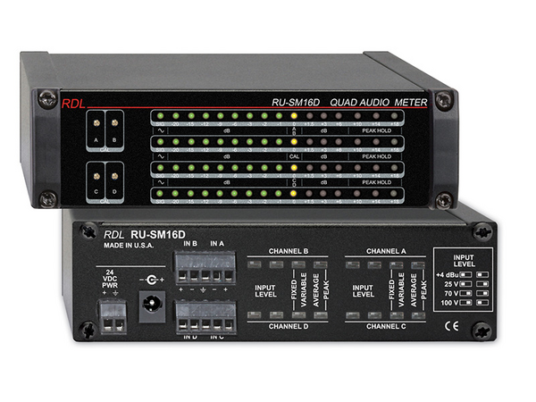 4 CHANNEL AUDIO METER - AVERAGE/PEAK/HOLD
