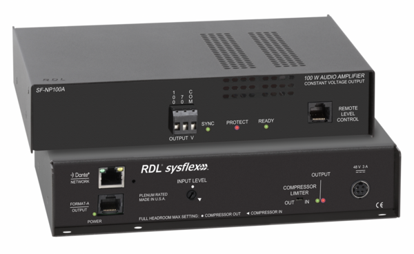 NETWORK TO 100 W MONO AUDIO AMPLIFIER - 70V OR 100V