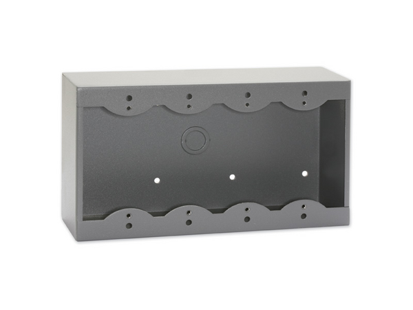 QUADRUPLE SURFACE MOUNT BOX FOR DECORA® REMOTE CONTROLS AND PANELS - GRAY