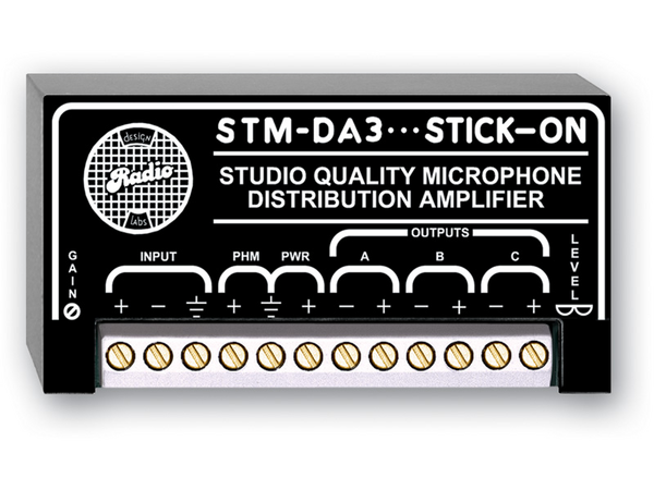 MIC LEVEL DISTRIBUTION AMPLIFIER - 1X3