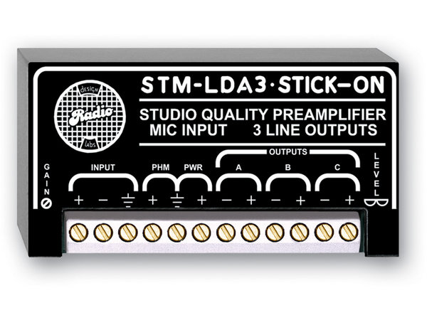 STUDIO QUALITY MIC PREAMP W/PHANTOM - 3 LINE OUTPUTS