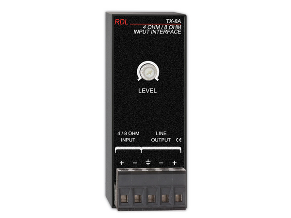 4 OHM / 8 OHM INPUT INTERFACE - UNBALANCED/BALANCED LINE OUT