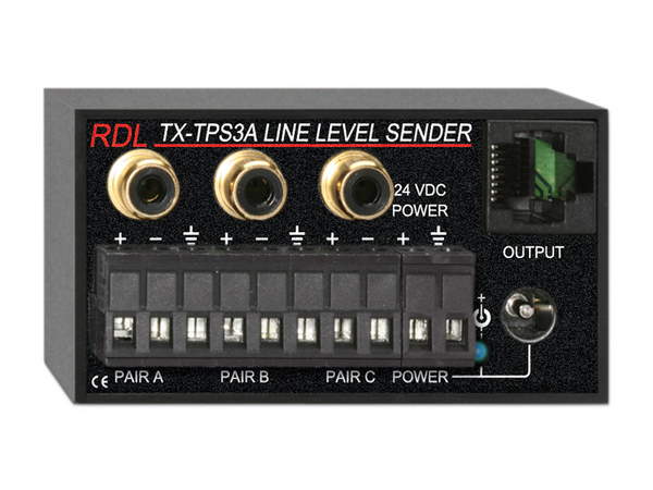 ACTIVE THREE-PAIR SENDER - TWISTED PAIR FORMAT-A - BALANCED LINE INPUTS