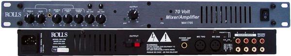70 WATT 70 VOLT MIXER/AMPLIFIER 1U