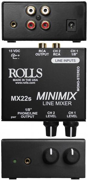 MINI MIX 2 CH 1/8" & RCA MIXER