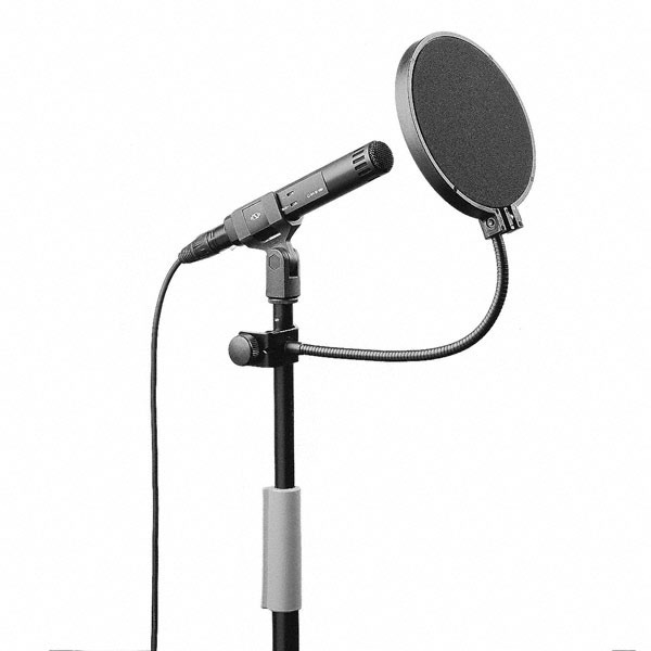 CLOSE-TALKING PROTECTION WITH GOOSENECK STAND,  Ø 13CM, BLACK