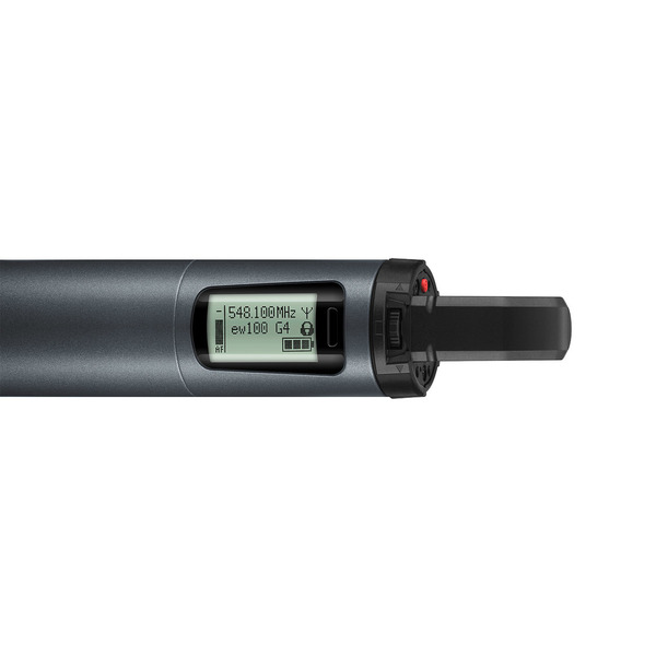 HANDHELD TRANSMITTER WITH MUTE SWITCH. MIC CAPSULE NOT INCLUDED, FREQUENCY RANGE: G (566 - 608 MHZ)