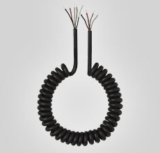 6' COILED CABLE (4-CONDUCTOR, 2 SHIELDED), USED WITH 527B