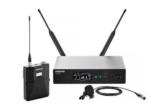 QLX-D WIRELESS LAPEL KIT WITH QLXD4, QLXD1 BODYPACK, & WL183 LAPEL CONDENSER MICROPHONE