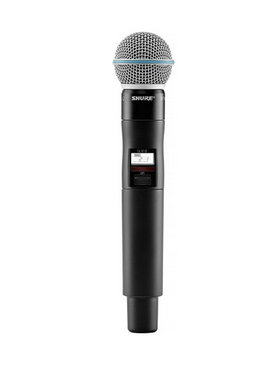 QLX-D DIGITAL HANDHELD WIRELESS TRANSMITTER WITH BETA 58A MIC / HANDHELD MIC COMPONENT ONLY