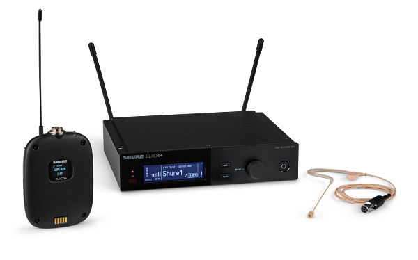 SLX-D+ WIRELESS SYSTEM WITH SLXD1+ BODYPACK TRANSMITTER AND MX153 (BLACK) EARSET HEADWORN MIC