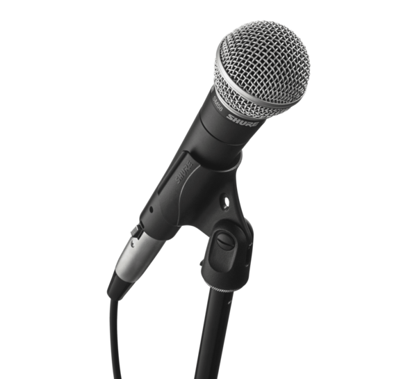 CARDIOID DYNAMIC SM58 VOCAL MICROPHONE KIT WITH 25' XLR CABLE, STAND ADAPTER, & ZIPPERED POUCH